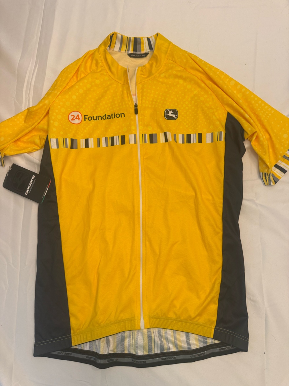 24 Foundation Men's Yellow Lightweight Cycling Jacket